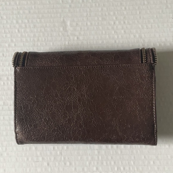 Matt & Nat Brown Wallet with Chevron Zipper Design - Picture 2 of 5